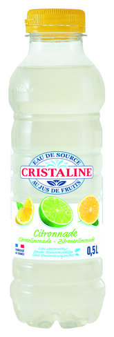Eau Cristaline aromatisée citron/citron vert - 6 bouteilles de 0,5 L