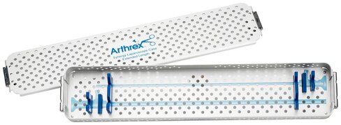 Boîte de stérilisation-métal pour laparoscopes XL, 58x13x5cm