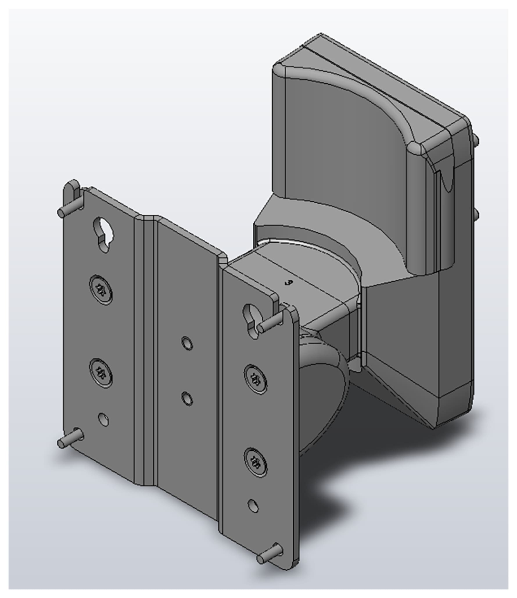 Plaque Mount VESA 75/100 pour moniteur 26''/27'' de 14-18 kg L 400 + 350 mm