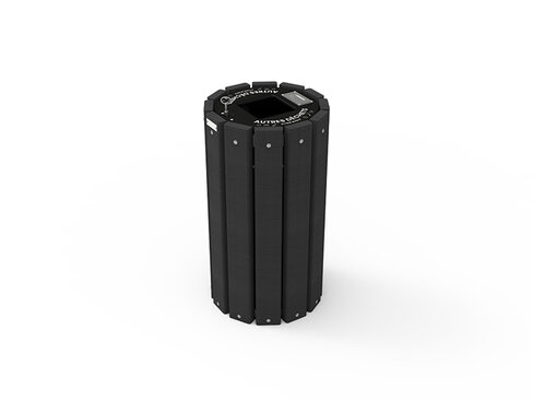 Corbeille Major - lattes plastique recyclé - sans couvercle avec seau - 90 l - livré non déchargé