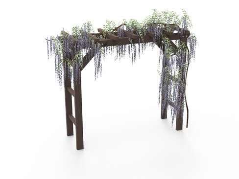 Arche de végétalisation Garden - l. 240 cm - lattes plastique recyclé - livré non déchargé