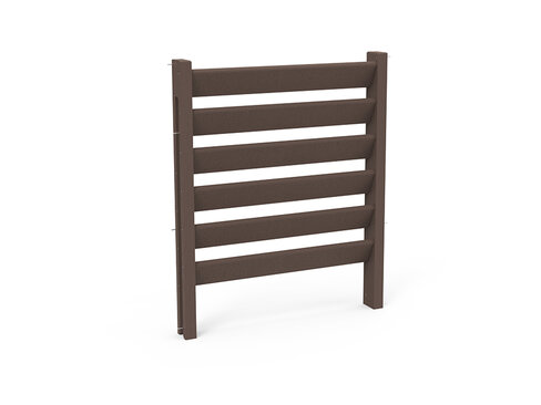 Cache conteneur - l. 99 x pr. 10 x h. 90 cm - lattes plastique recyclé - coloris standard - livré non déchargé -