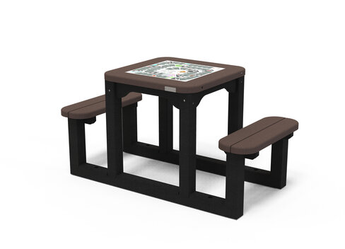 Table de jeux Helios - l. 149,5 cm - lattes plastique recyclé - coloris standard - livré non déchargé