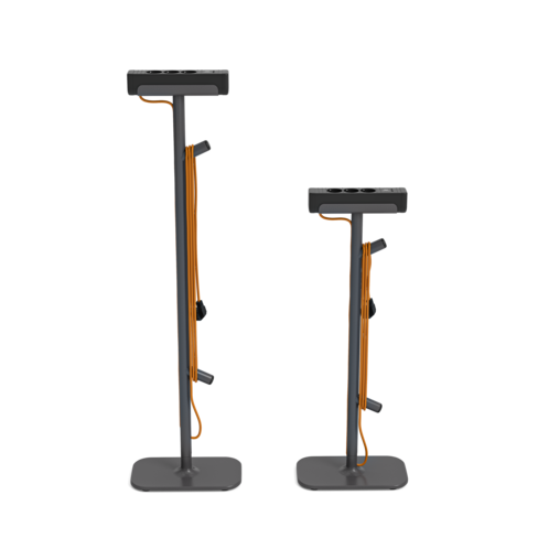 Boîtier prise sur pied Flex - 3 PC + 2 USB-C - h. 112 cm