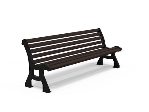 Banc Fusion - l. 197 cm - piètement noir - coloris standard - livré non déchargé