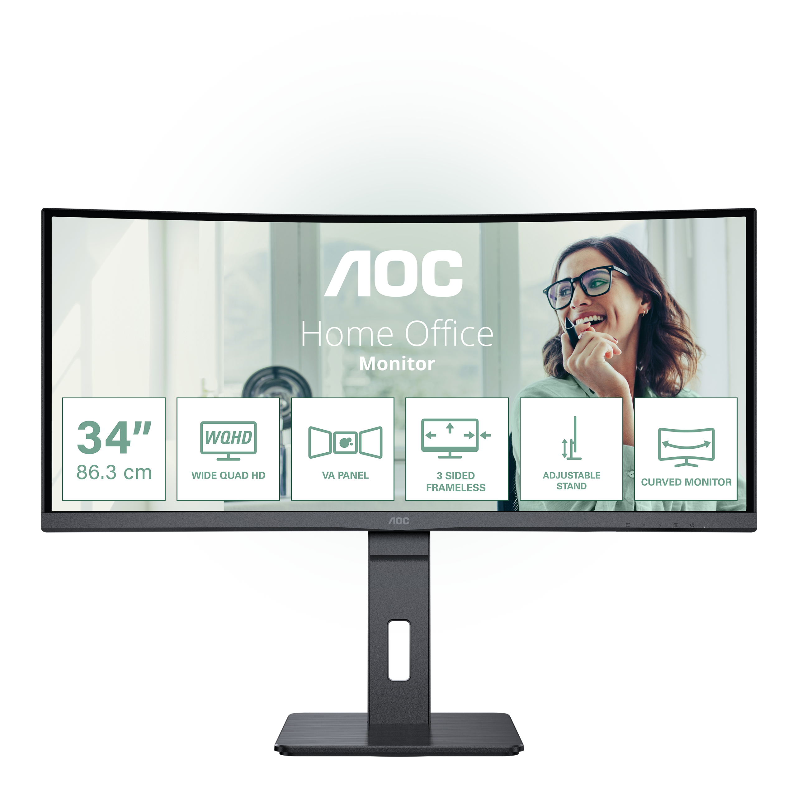 Ecran PC incurvé LED 34'' 21/9 Multimédia -PHILIPS- 34B2U3600C - 3440 x 1440 - HDMI/DP/USB-C/RJ45 -