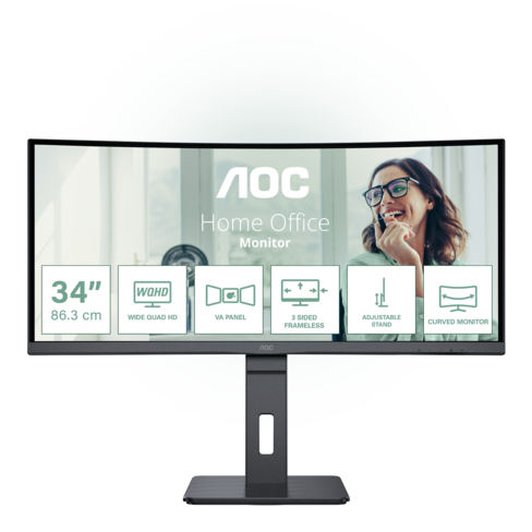 Ecran PC incurvé LED 34'' 21/9 Multimédia -PHILIPS- 34B2U3600C - 3440 x 1440 - HDMI/DP/USB-C/RJ45 -