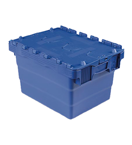 Bac navette gerbable emboîtable norme Europe - couvercle rabattable - 21 litres 400 x 300 mm