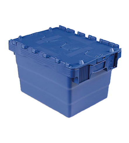 Bac navette gerbable emboîtable norme Europe - couvercle rabattable - 21 litres 400 x 300 mm