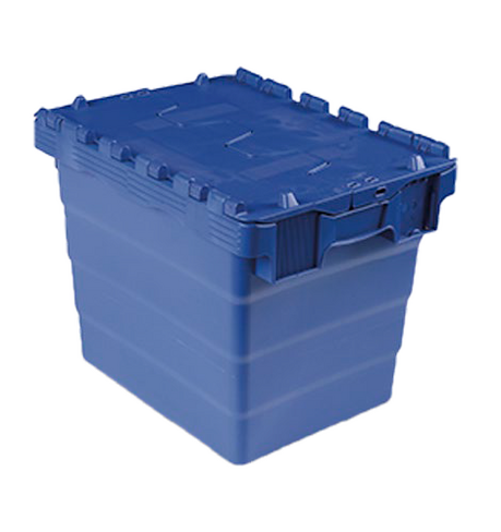 Bac navette gerbable emboîtable norme Europe - couvercle rabattable - 27 litres 400 x 300 mm
