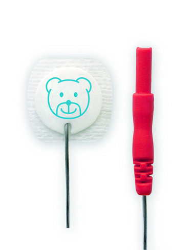 Electrode ECG White Sensor avec câble 600mm - connecteur 1.5 et support non tissé - 1 boite de 300 unités