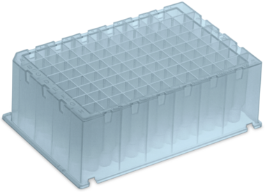 Plaque Deep Well 96 puits, fond en V, 2,2 ml, PP, transparente, stérile x24