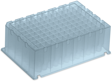 Plaque Deep Well 96 puits, fond en V, 2,2 ml, PP, Protein Low Binding, transparente x24