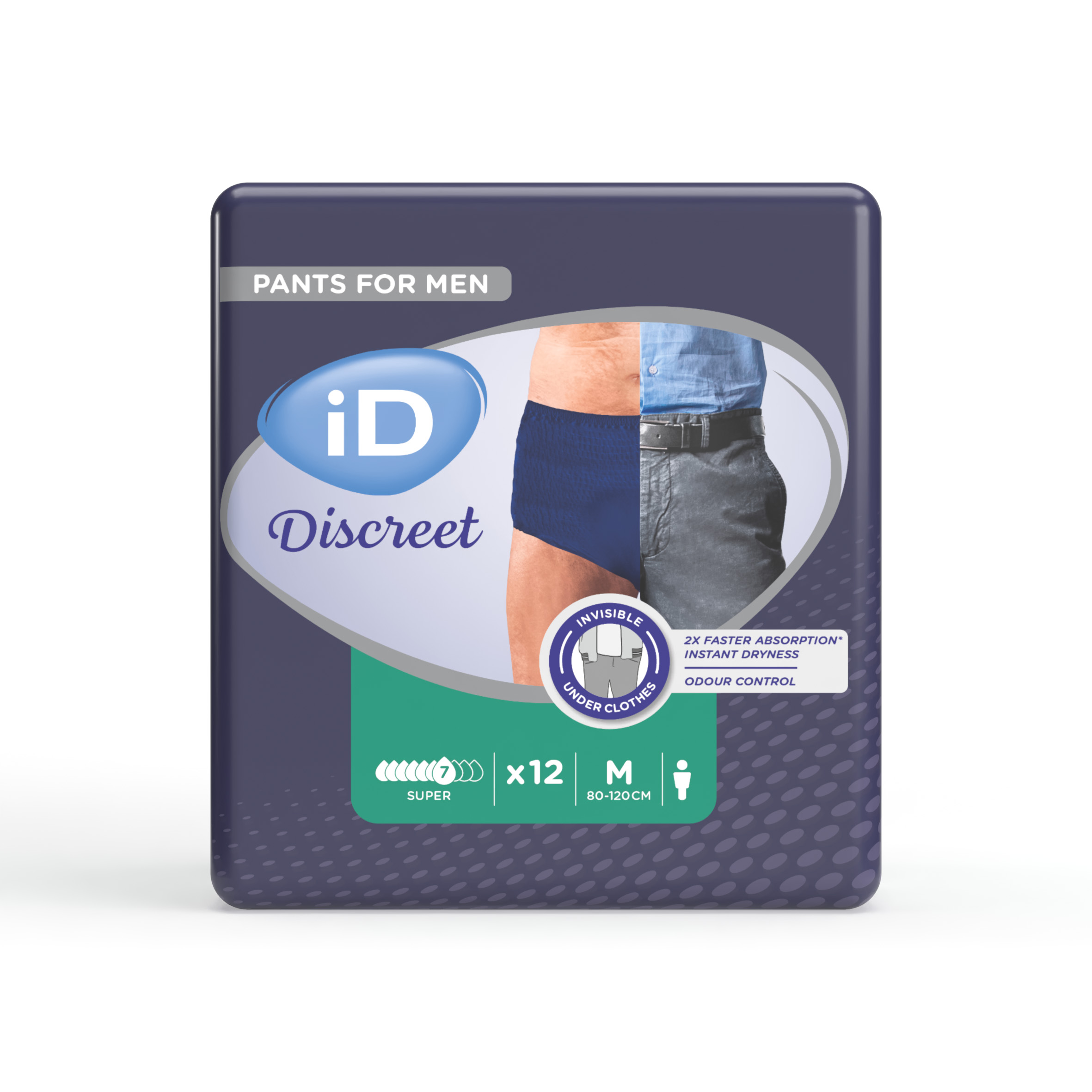Sous-vêtement absorbant iD Discreet Pants for Men super M - 1 carton de 96 unités