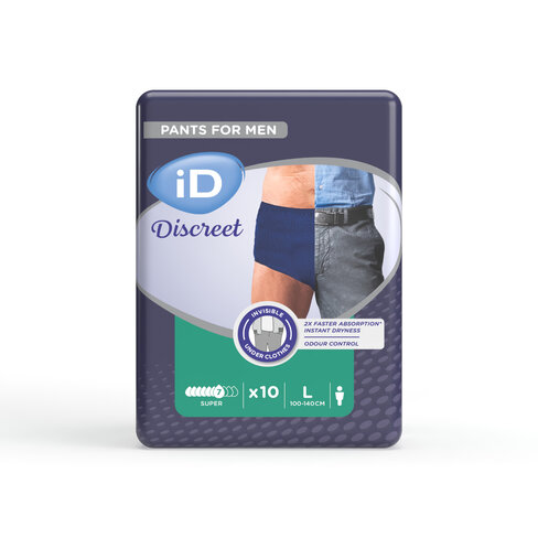 Sous-vêtement absorbant iD Discreet Pants for Men super L - 1 carton de 80 unités