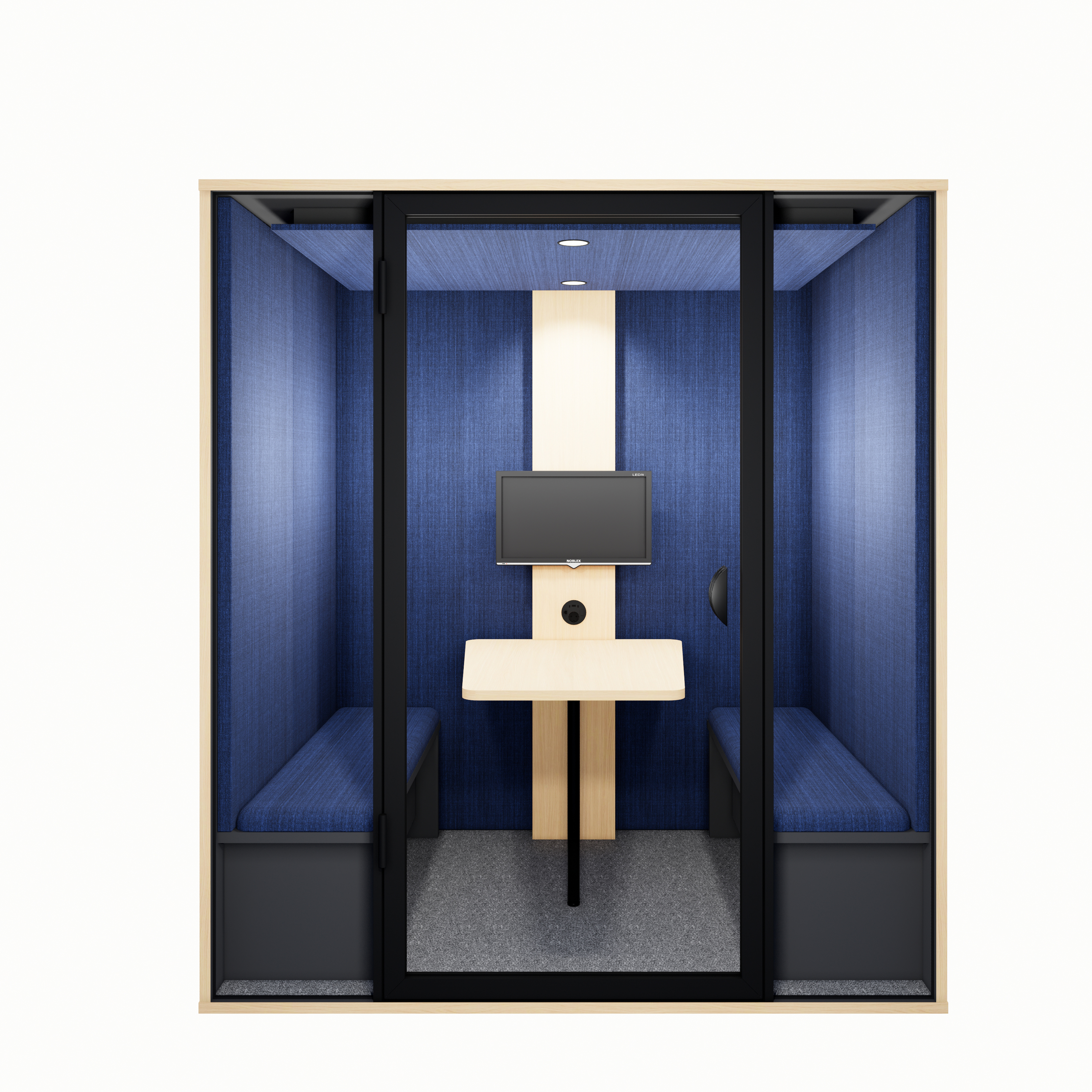 Cabine acoustique Cocon - 4 personnes - 1 écran