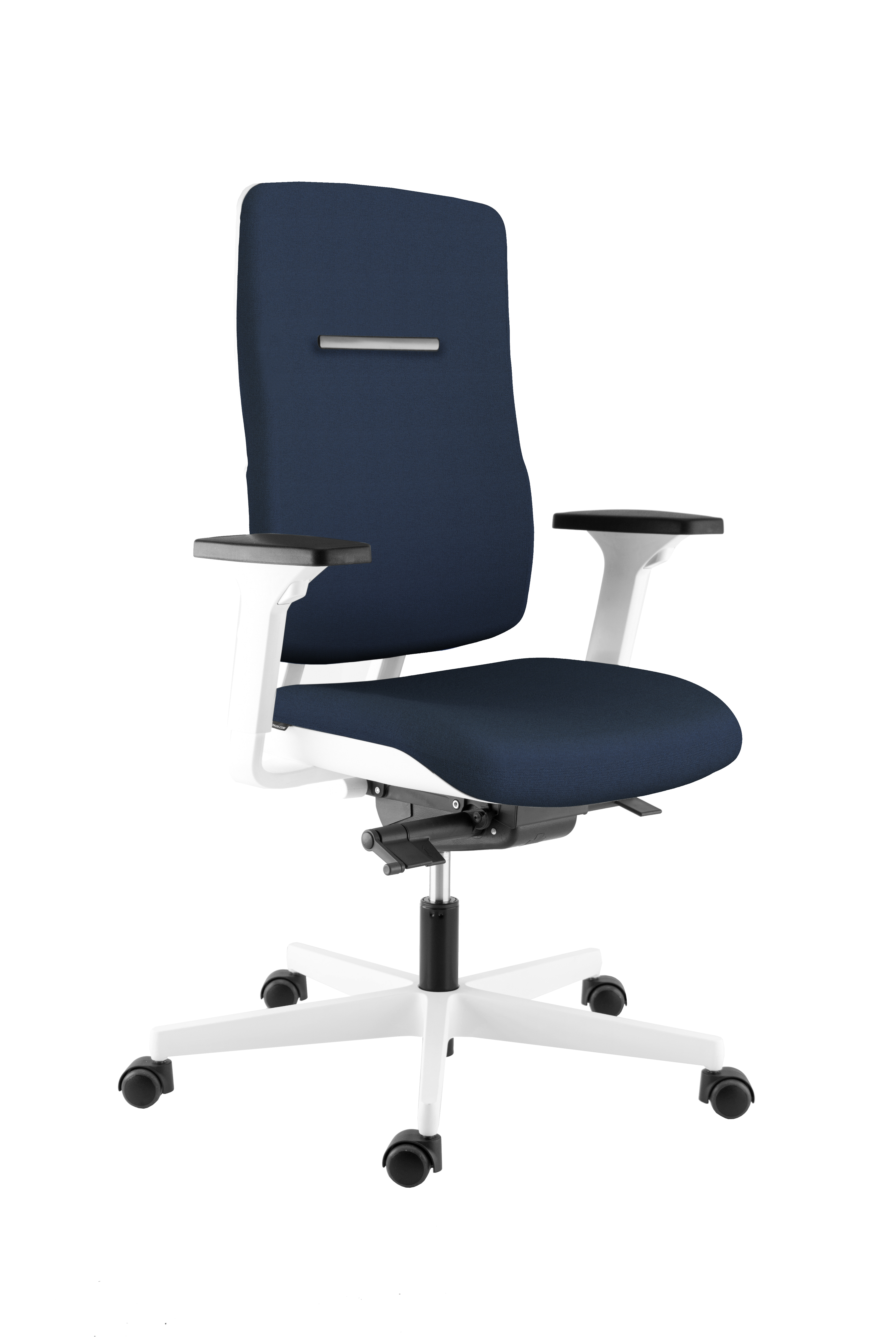 Fauteuil de bureau WI MAX - tissu bleu nuit STEP mélange SMN - structure blanche