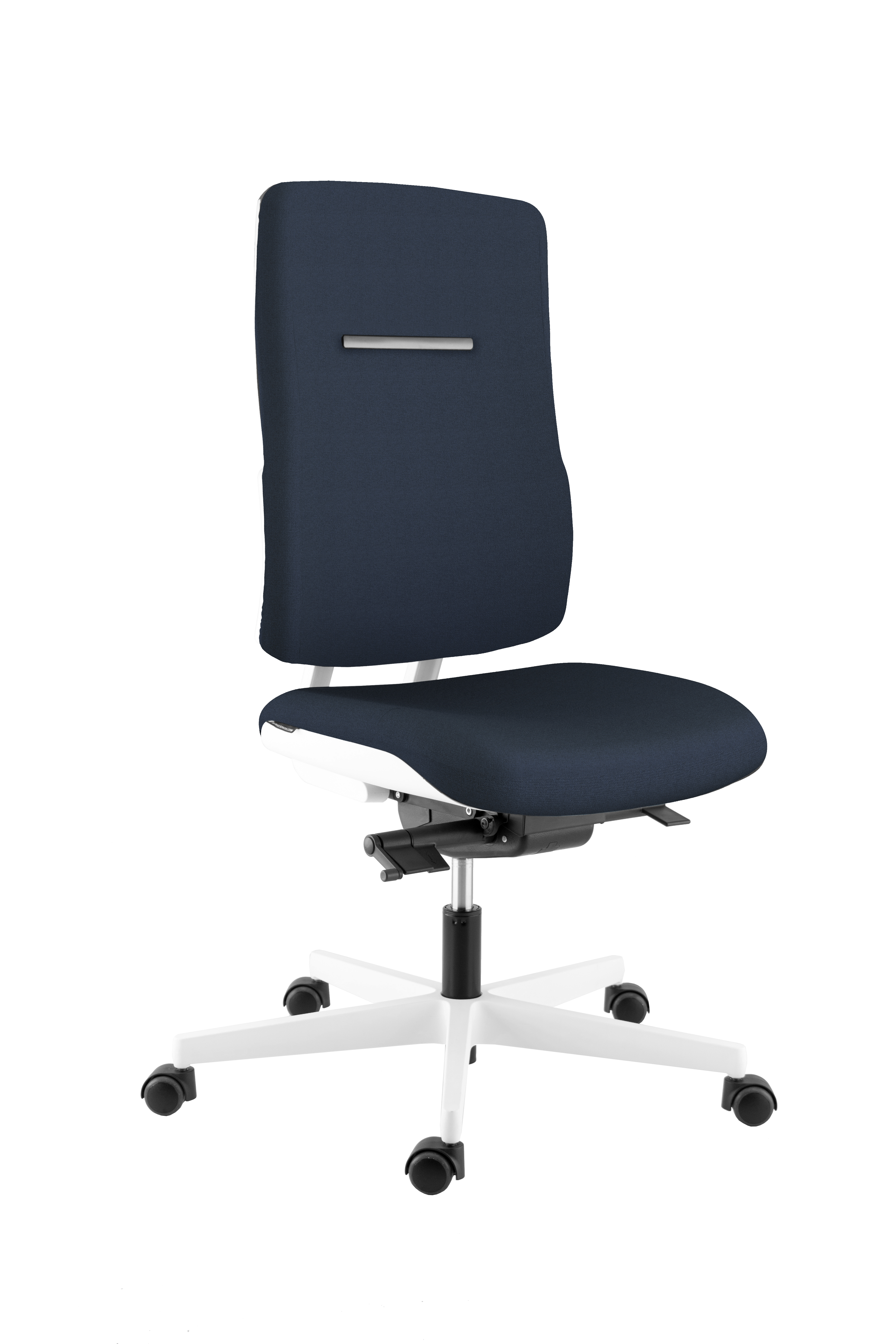 Chaise de bureau WI MAX - tissu bleu nuit STEP mélange SMN - structure blanche