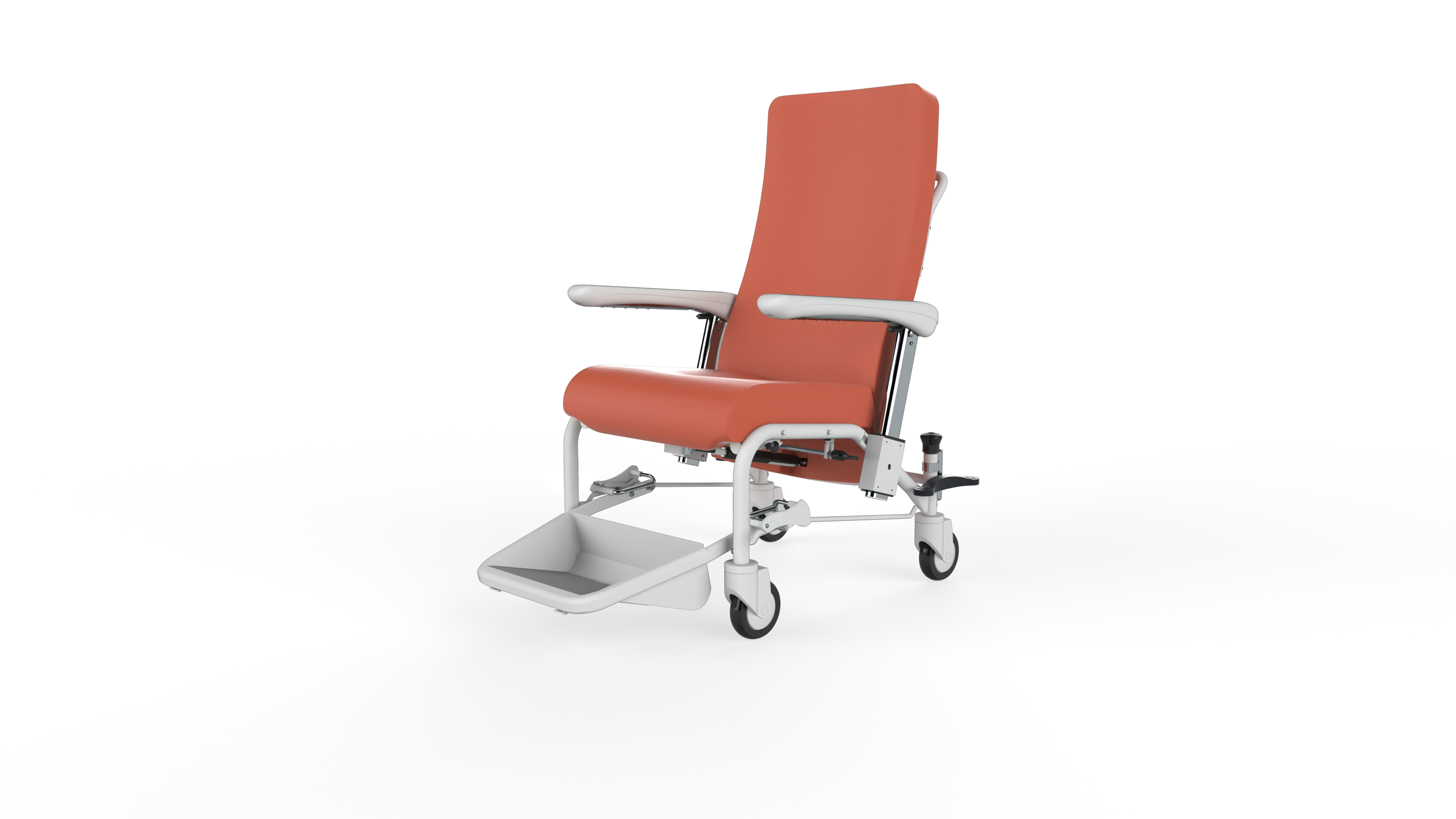Fauteuil Vesta - dossier monobloc inclinable - frein centralisé arrière
