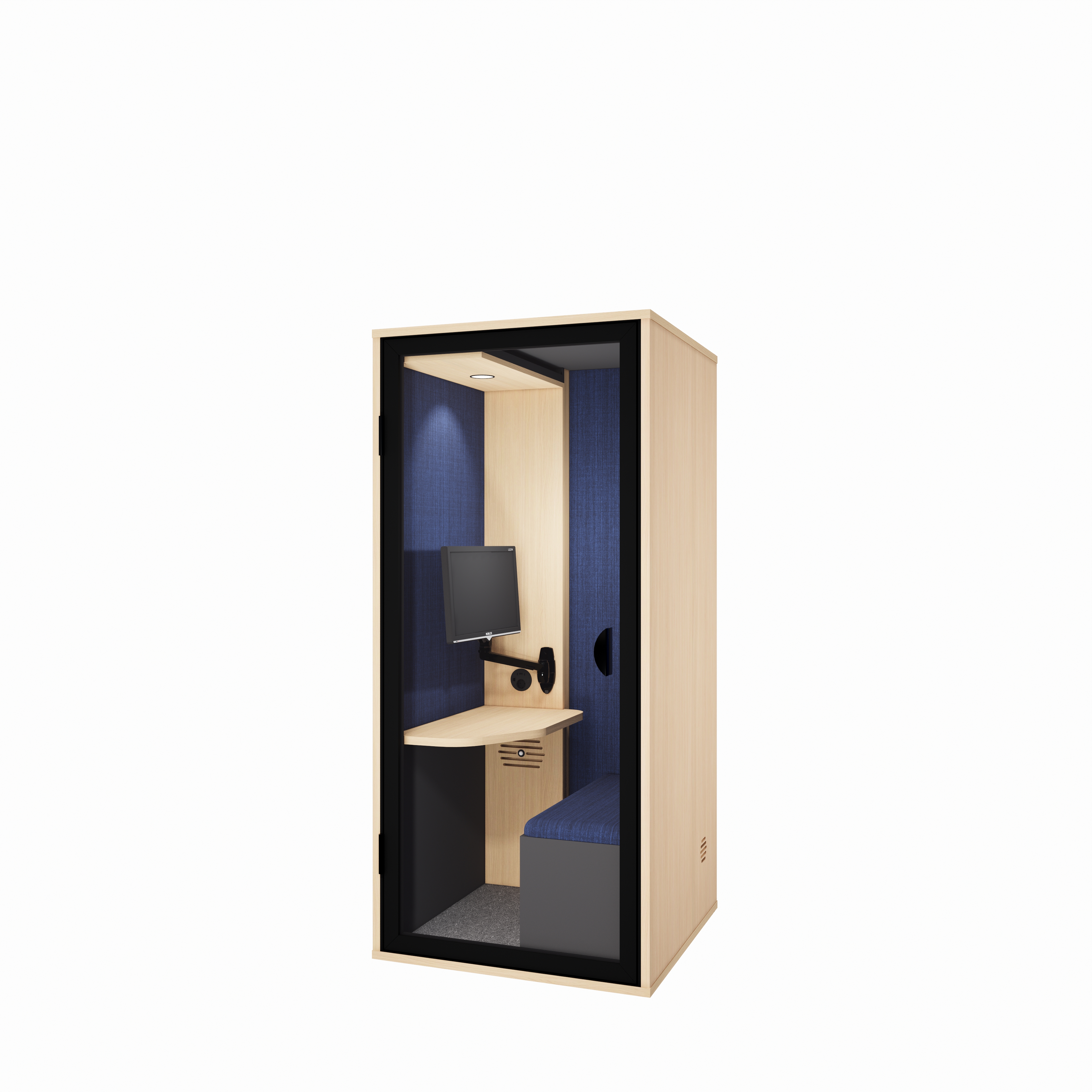 Cabine acoustique individuelle Cocon - avec assise - 1 écran
