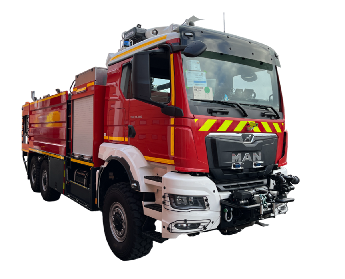 Véhicule Intervention mousse - VIM 60 P2,5 MAN TGS 33-480 6X6 BB CH - Sherpa 2 places - 26 t - 480 ch