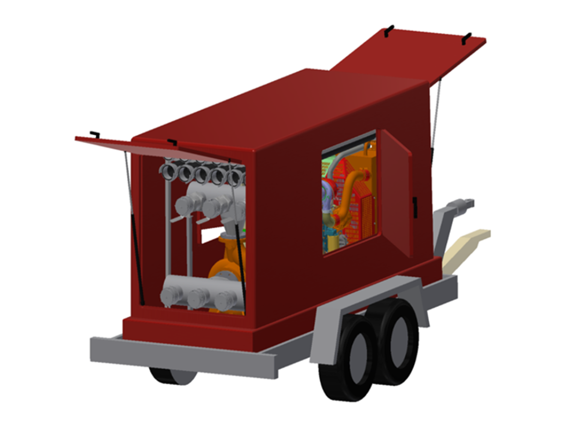Motopompe remorquable - MPR 3000/15 Motorisation FPT N45 MNT F41 diesel - 2.5 t - 195 ch