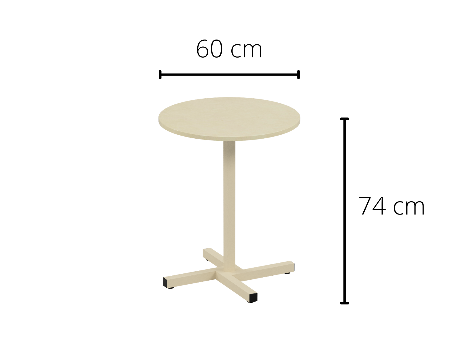 Table de réunion ronde Guichard - d. 60 x ht. 74 cm