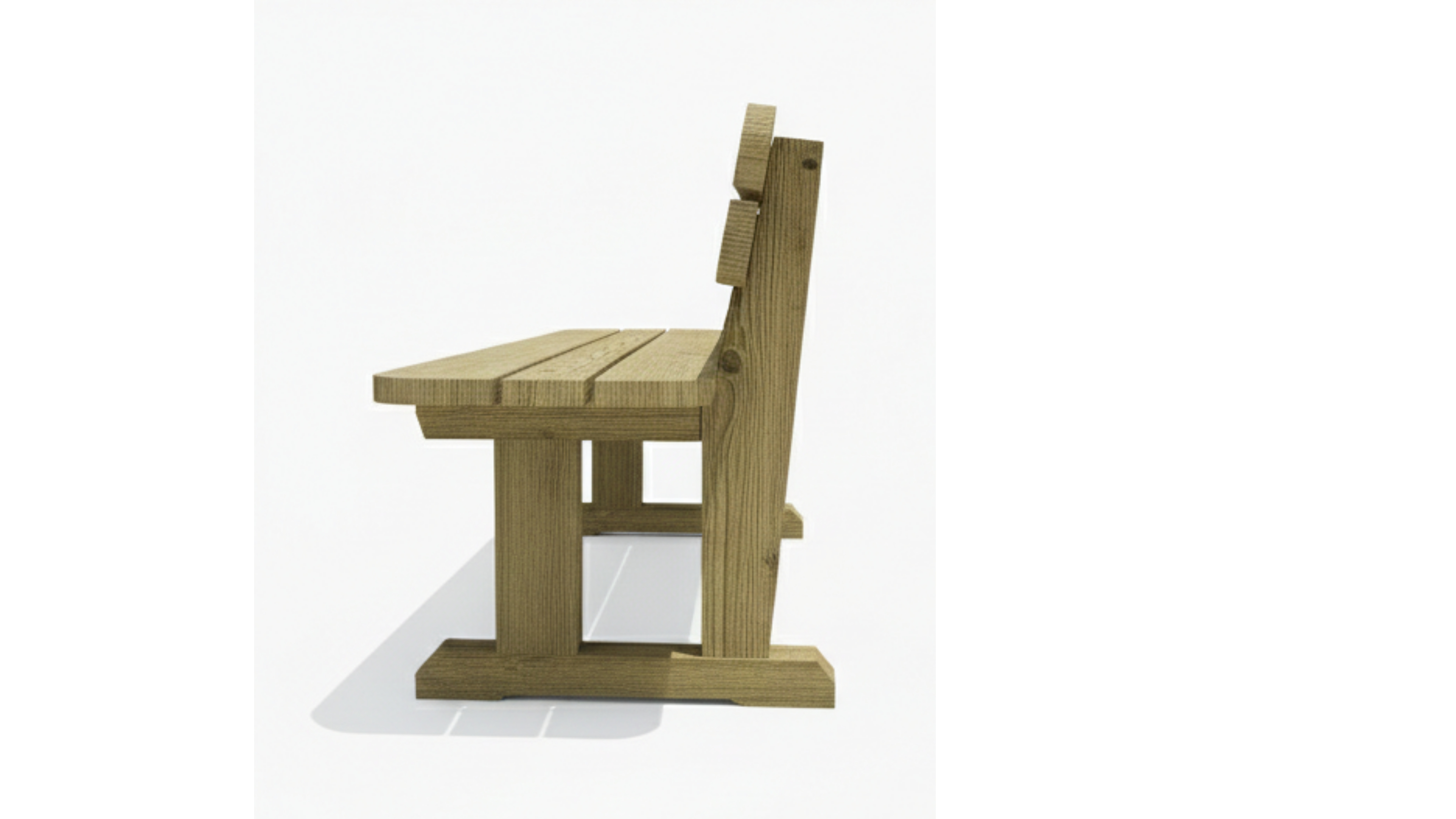 Banc maternelle non coloré Littiry - l. 120 cm - fixation avec kit de scellement - déchargé sous abri