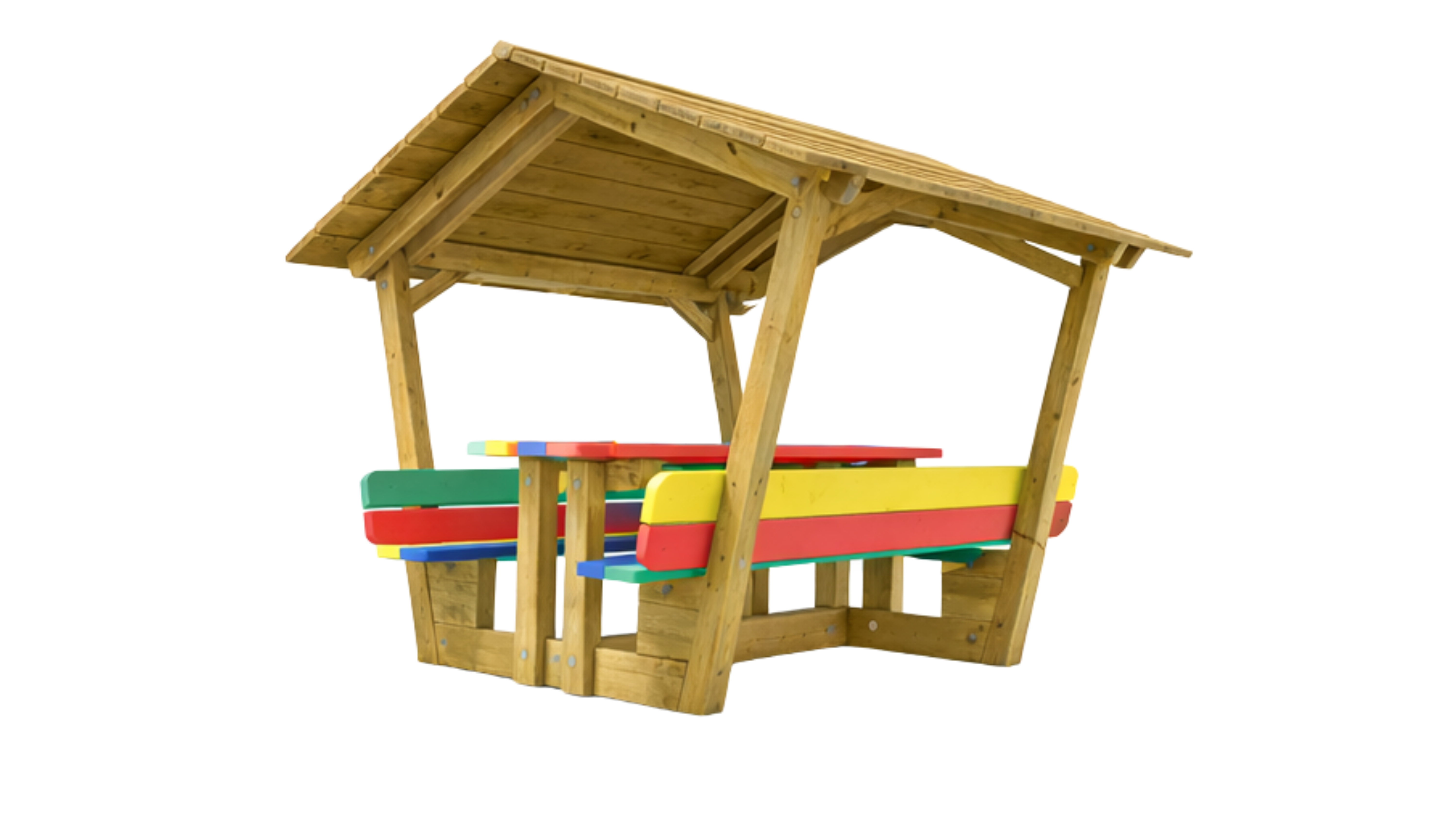 Table élémentaire coloré Korreja - l. 170 cm - fixation avec kit de scellement - déchargé sous abri
