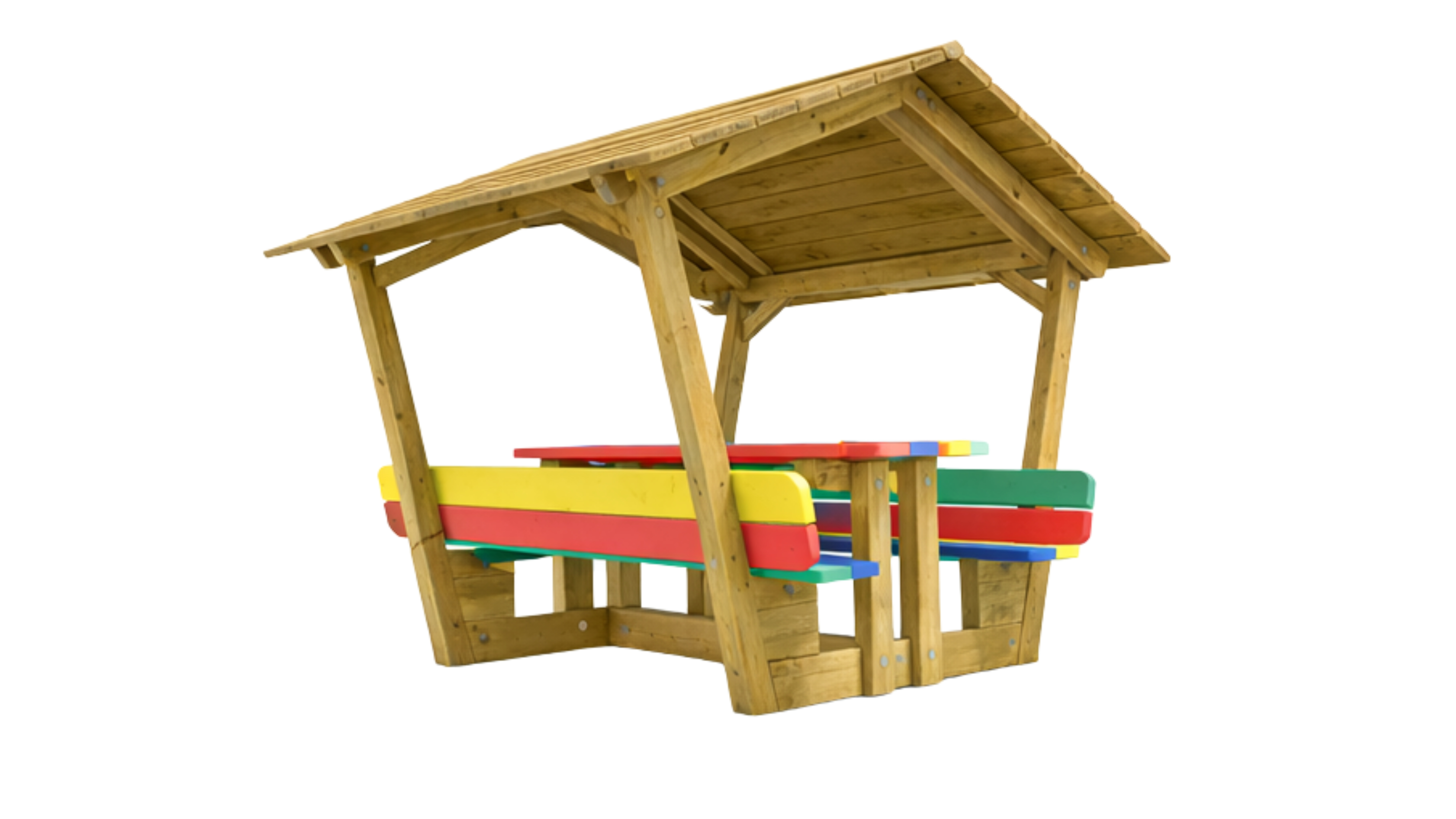 Table élémentaire coloré Korreja - l. 170 cm - fixation avec kit de scellement - déchargé sous abri