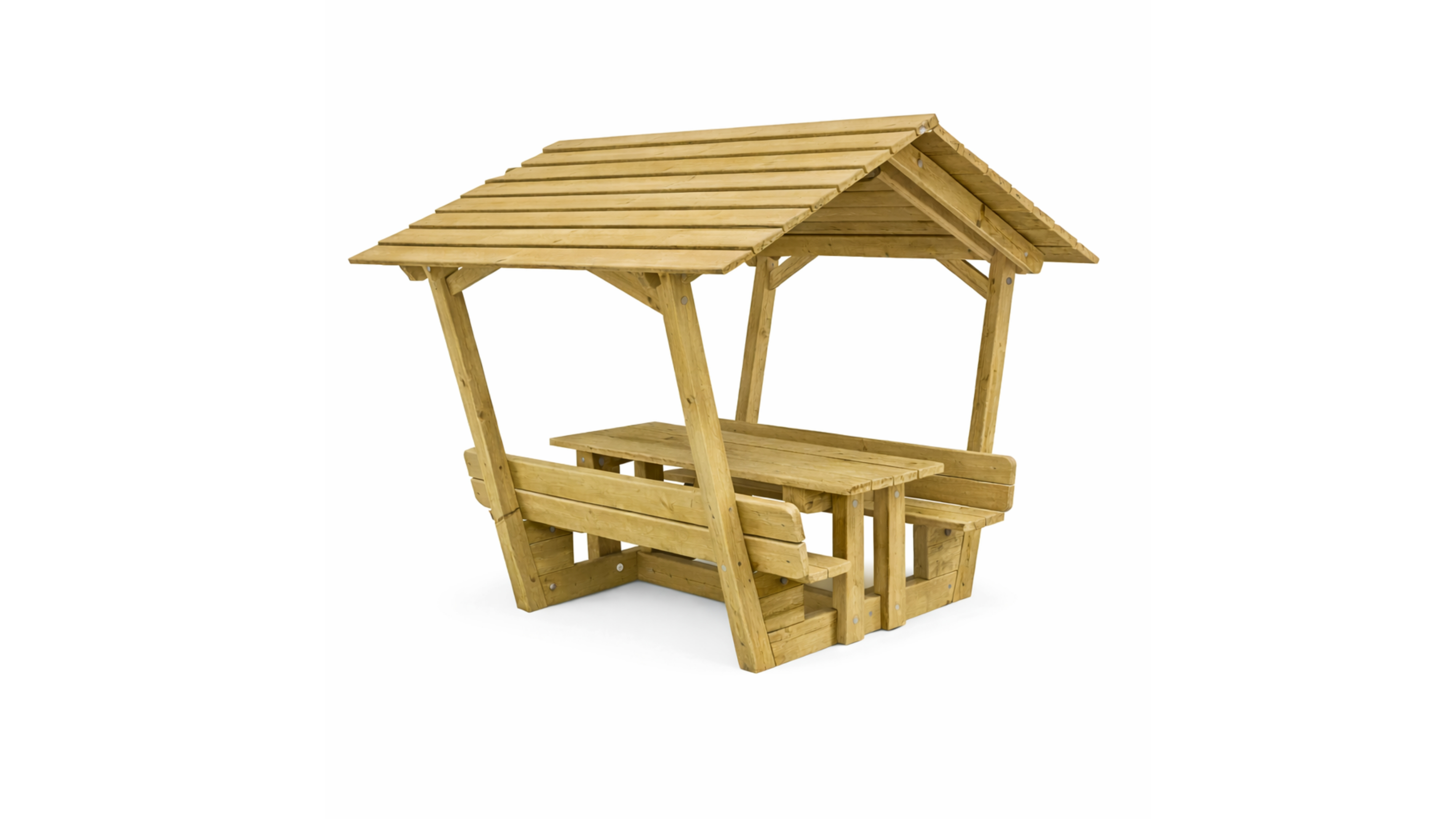 Table élémentaire non coloré Korreja - l. 170 cm - fixation avec kit de scellement - déchargé sous abri