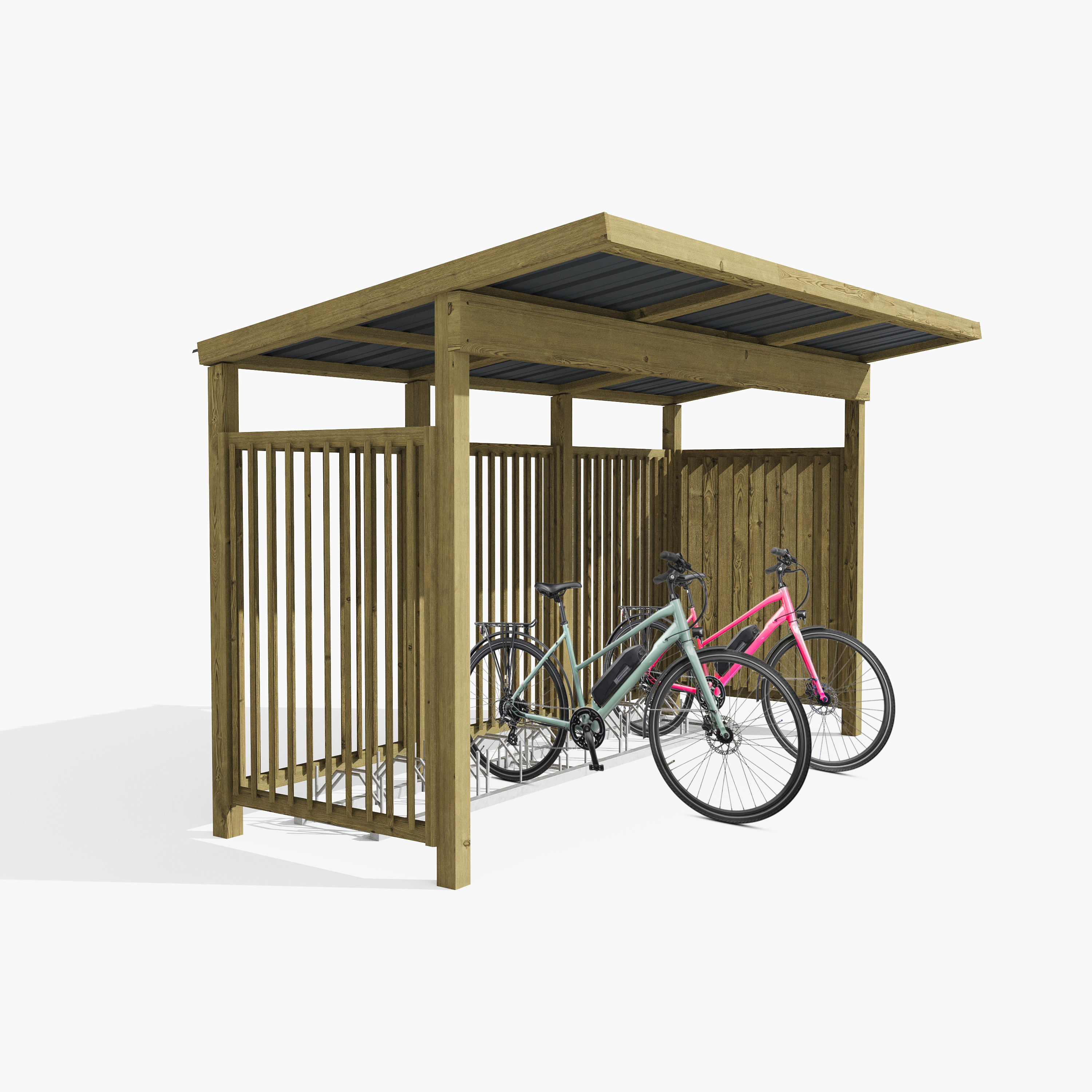 Abri vélos Cameleon déchargé sous abri