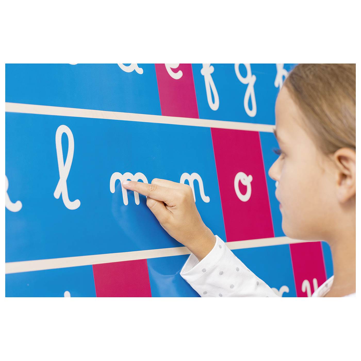 Tracé rugueux 75 x 25 cm repositionnable - lettres cursives