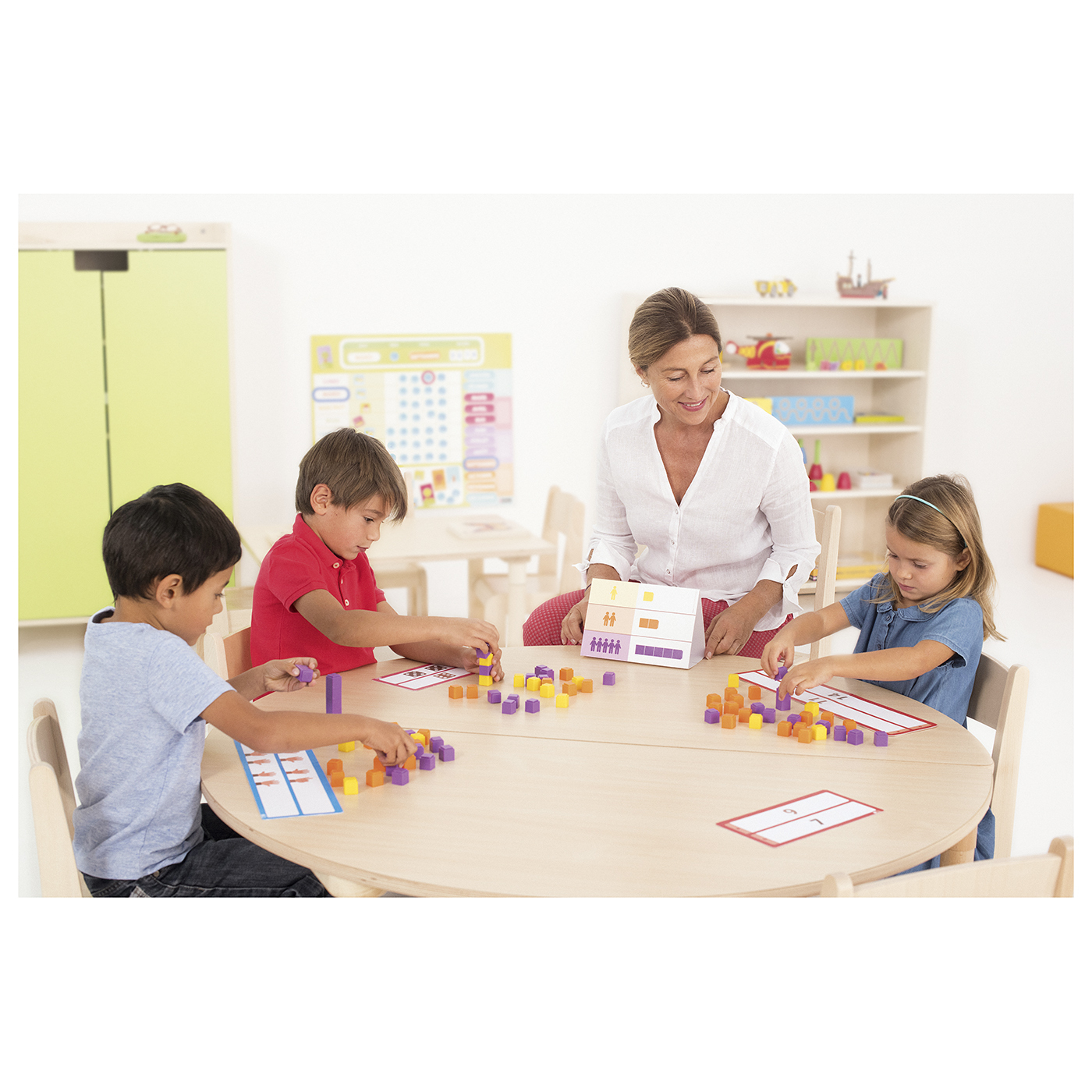 Atelier cubes et nombres 3 - 2 enfants
