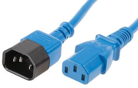 Rallonge alimentation IEC C13 - C14 -50 m - bleu