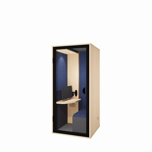 Cabine acoustique individuelle Cocon - avec assise - 1 écran