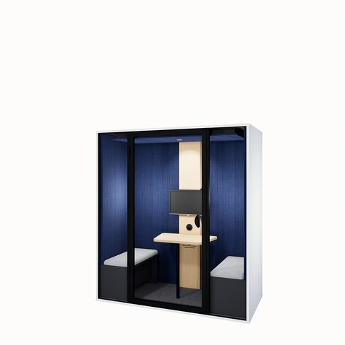 Cabine acoustique Cocon - 2 personnes - 1 écran