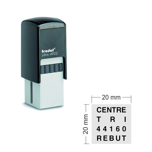 Tampon personnalisé Trodat 4922 Printy - 4 lignes 20 x 20 mm