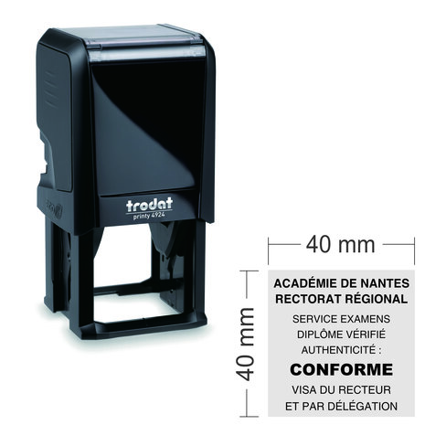 Tampon personnalisé Trodat 4924 Printy - 8 lignes 43 x 43 mm