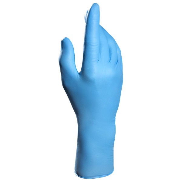 Gant manchette long solo 980 - Mapa - bleu - nitrile épais - boite de 50 - taille 7 - lot de 10