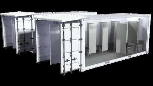 Conteneur toilettes garantie anticorrosion (60 mois) norme NF EN ISO 4628-3