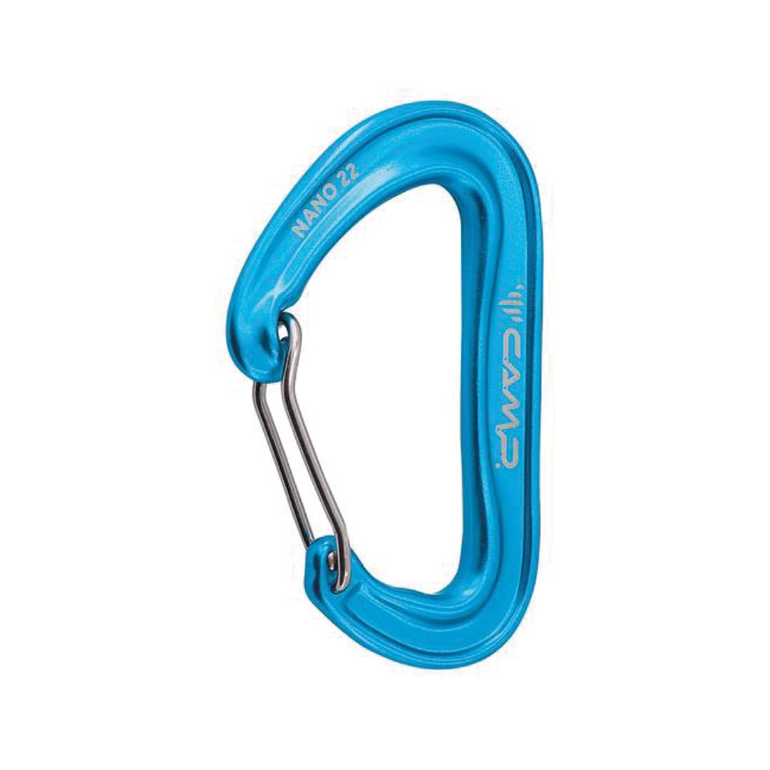 Mousqueton Camp nano 22 bleu