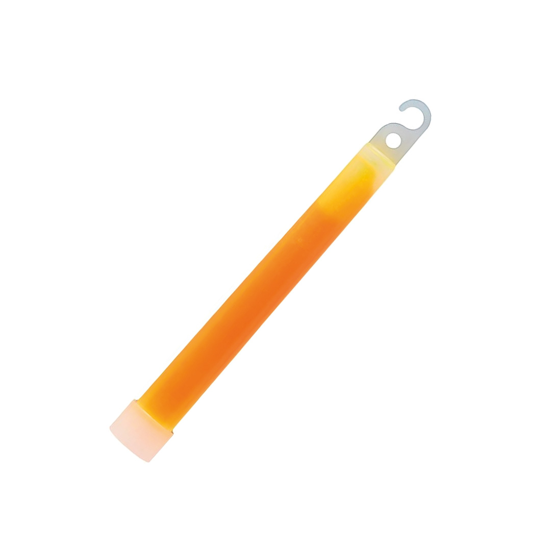Baton lumineux 15cm cyalume 12h orange durée de vie 5 ans
