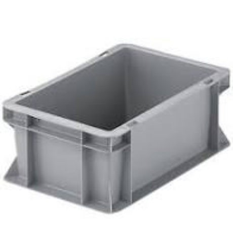 Caisse plastique grise 600x400x319mm