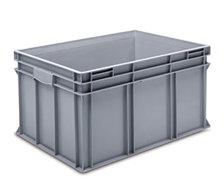 Caisse plastique grise 800x600x412mm