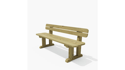 Banc maternelle non coloré Littiry - l. 120 cm - fixation avec kit de scellement - déchargé sous abri