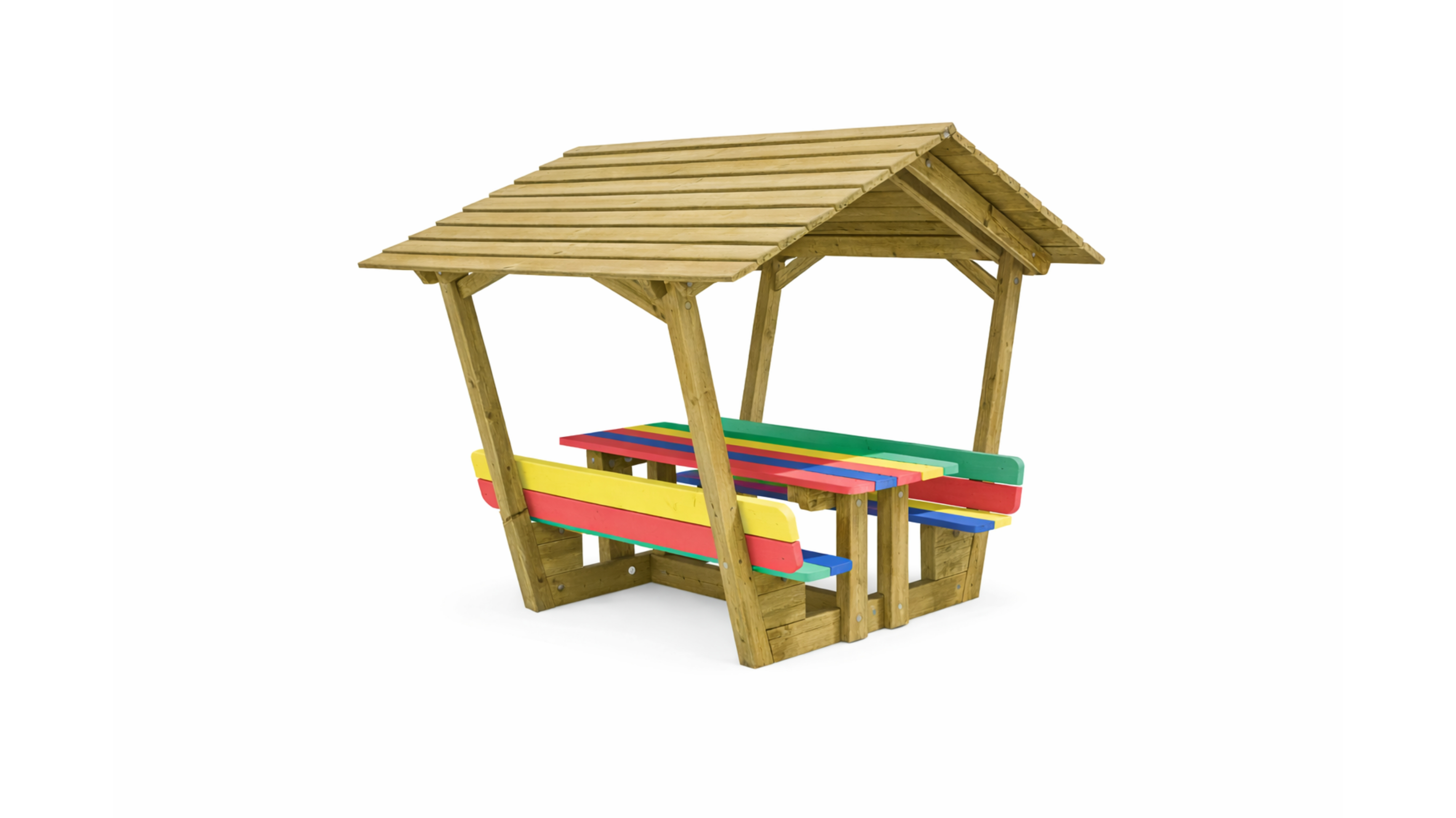 Table élémentaire coloré Korreja - l. 170 cm - fixation avec kit de scellement - déchargé sous abri