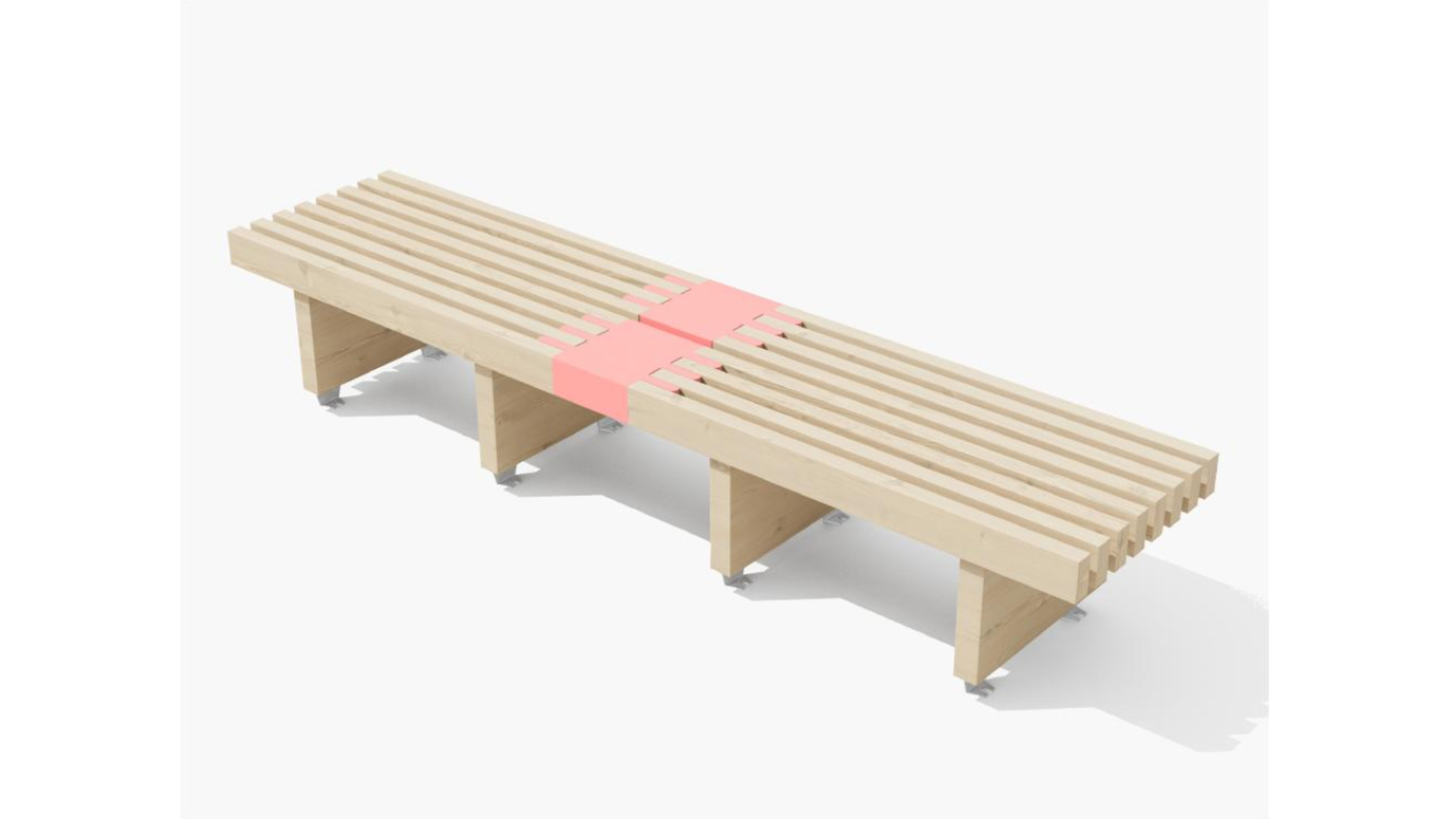 Pack 16 Modulam - pin traité avec jonction - l. 372,2 cm - déchargé sous abri