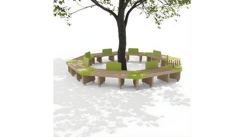 Tour d'arbre Modulam - pin traité avec jonctions - l. 465 cm - déchargé sous abri