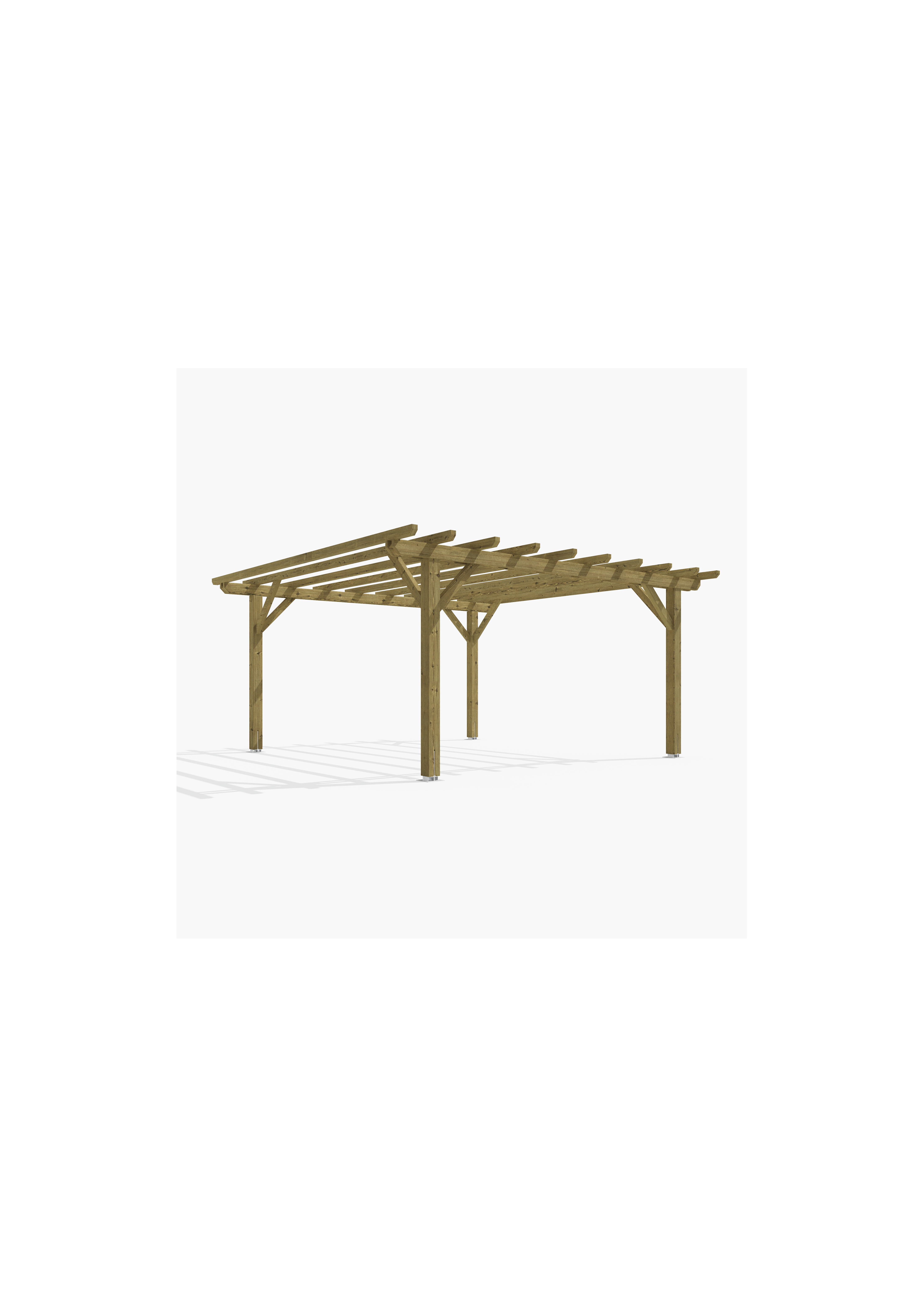 Pergola Novidic - l. 5 x L. 5 x ht. 2,5 m - déchargé sous abri